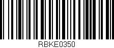 Código de barras (EAN, GTIN, SKU, ISBN): 'RBKE0350'