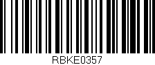 Código de barras (EAN, GTIN, SKU, ISBN): 'RBKE0357'