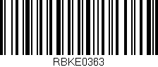 Código de barras (EAN, GTIN, SKU, ISBN): 'RBKE0363'