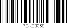 Código de barras (EAN, GTIN, SKU, ISBN): 'RBKE0369'