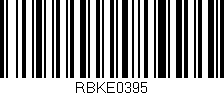 Código de barras (EAN, GTIN, SKU, ISBN): 'RBKE0395'