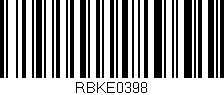 Código de barras (EAN, GTIN, SKU, ISBN): 'RBKE0398'