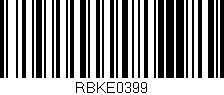 Código de barras (EAN, GTIN, SKU, ISBN): 'RBKE0399'