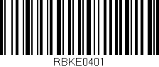 Código de barras (EAN, GTIN, SKU, ISBN): 'RBKE0401'