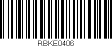 Código de barras (EAN, GTIN, SKU, ISBN): 'RBKE0406'