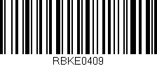 Código de barras (EAN, GTIN, SKU, ISBN): 'RBKE0409'