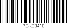 Código de barras (EAN, GTIN, SKU, ISBN): 'RBKE0410'