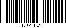 Código de barras (EAN, GTIN, SKU, ISBN): 'RBKE0417'