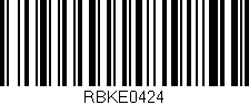 Código de barras (EAN, GTIN, SKU, ISBN): 'RBKE0424'