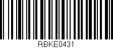 Código de barras (EAN, GTIN, SKU, ISBN): 'RBKE0431'