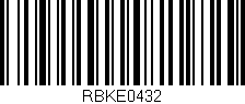 Código de barras (EAN, GTIN, SKU, ISBN): 'RBKE0432'