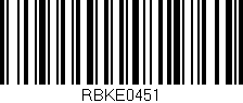 Código de barras (EAN, GTIN, SKU, ISBN): 'RBKE0451'