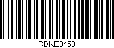 Código de barras (EAN, GTIN, SKU, ISBN): 'RBKE0453'