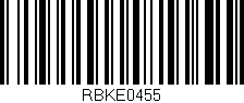 Código de barras (EAN, GTIN, SKU, ISBN): 'RBKE0455'