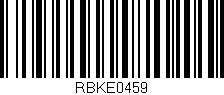 Código de barras (EAN, GTIN, SKU, ISBN): 'RBKE0459'