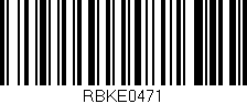 Código de barras (EAN, GTIN, SKU, ISBN): 'RBKE0471'