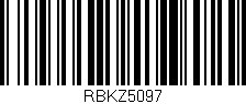 Código de barras (EAN, GTIN, SKU, ISBN): 'RBKZ5097'