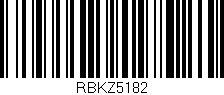 Código de barras (EAN, GTIN, SKU, ISBN): 'RBKZ5182'