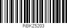 Código de barras (EAN, GTIN, SKU, ISBN): 'RBKZ5203'