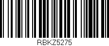 Código de barras (EAN, GTIN, SKU, ISBN): 'RBKZ5275'