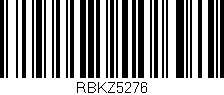 Código de barras (EAN, GTIN, SKU, ISBN): 'RBKZ5276'