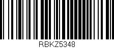 Código de barras (EAN, GTIN, SKU, ISBN): 'RBKZ5348'