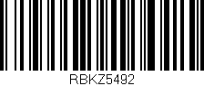 Código de barras (EAN, GTIN, SKU, ISBN): 'RBKZ5492'