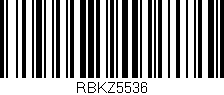 Código de barras (EAN, GTIN, SKU, ISBN): 'RBKZ5536'