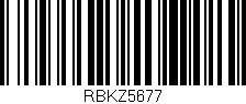 Código de barras (EAN, GTIN, SKU, ISBN): 'RBKZ5677'