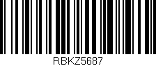 Código de barras (EAN, GTIN, SKU, ISBN): 'RBKZ5687'