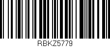 Código de barras (EAN, GTIN, SKU, ISBN): 'RBKZ5779'