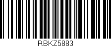 Código de barras (EAN, GTIN, SKU, ISBN): 'RBKZ5883'
