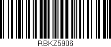 Código de barras (EAN, GTIN, SKU, ISBN): 'RBKZ5906'