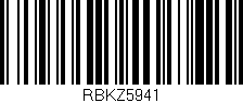 Código de barras (EAN, GTIN, SKU, ISBN): 'RBKZ5941'