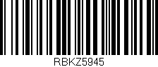 Código de barras (EAN, GTIN, SKU, ISBN): 'RBKZ5945'