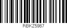 Código de barras (EAN, GTIN, SKU, ISBN): 'RBKZ5967'