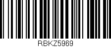 Código de barras (EAN, GTIN, SKU, ISBN): 'RBKZ5969'