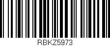 Código de barras (EAN, GTIN, SKU, ISBN): 'RBKZ5973'