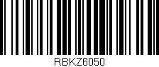 Código de barras (EAN, GTIN, SKU, ISBN): 'RBKZ6050'