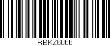 Código de barras (EAN, GTIN, SKU, ISBN): 'RBKZ6066'