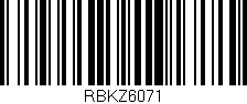 Código de barras (EAN, GTIN, SKU, ISBN): 'RBKZ6071'