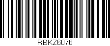 Código de barras (EAN, GTIN, SKU, ISBN): 'RBKZ6076'