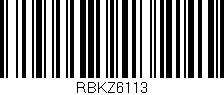 Código de barras (EAN, GTIN, SKU, ISBN): 'RBKZ6113'