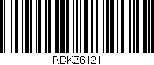 Código de barras (EAN, GTIN, SKU, ISBN): 'RBKZ6121'