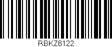 Código de barras (EAN, GTIN, SKU, ISBN): 'RBKZ6122'