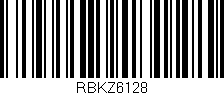 Código de barras (EAN, GTIN, SKU, ISBN): 'RBKZ6128'