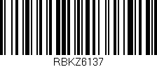 Código de barras (EAN, GTIN, SKU, ISBN): 'RBKZ6137'