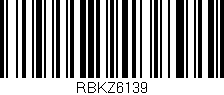 Código de barras (EAN, GTIN, SKU, ISBN): 'RBKZ6139'