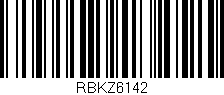 Código de barras (EAN, GTIN, SKU, ISBN): 'RBKZ6142'