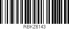 Código de barras (EAN, GTIN, SKU, ISBN): 'RBKZ6143'